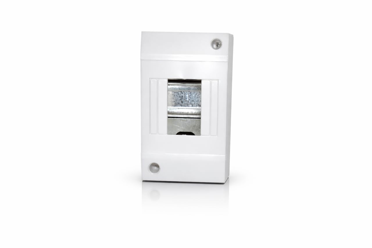 Electrical 3 Way MCB Box Enclosure | Metal Base with PVC Cover Single Pole Distribution Board | Wall Mount Mini Circuit Breaker Box for Home Commercial Use (130x90x60 mm)-image-49