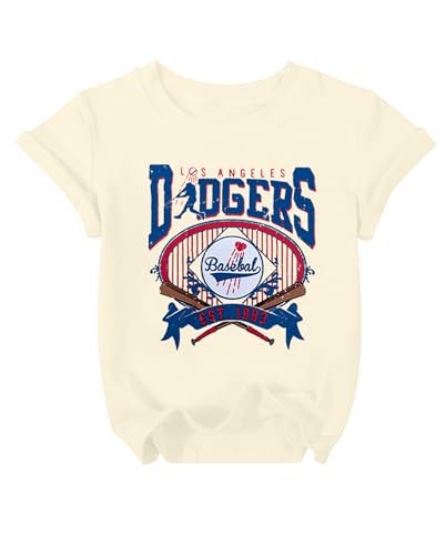 Baseball Shirts for Toddler Girl Boy Baseball Player T Shirt Game Day Sports Fan Short Sleeve Tee Top C-Apricot