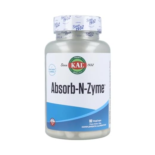 KAL Absorb-N-Zyme | Digestive Aid | Apto Para Veganos | 90 Tabletas