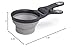 Dexas Pets Collapsible KlipScoop Collapsible Dry Dog Food Scoop and Dog Food Bag Clip, 1 Cup Capacity, Light Gray (PW660432429)