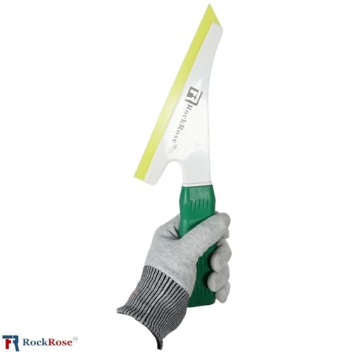 Image of RockRose Doctor Stroke Squeegee - Professional Window Tinting Squeegee & Vinyl Wrap Applicator, Heavy-Duty Rubber Scraper for Auto Glass & Flat Glass Tint Yellow 2PCS