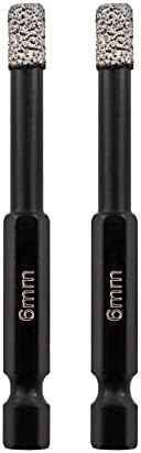 SHDIATOOL Diamond Drill Bits 2PK 12mm Hex Shank Quick Change for Porcelain Tile Ceramic Marble