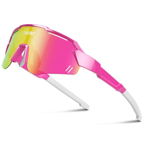 Image of suoso Kids Sports Polarized Sunglasses: Youth Baseball Sun Glasses Cycling Glasses for Boys Girls Age 6-12 Lightweight TR90