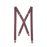EINSTELLBARE TRÄGER - Für alle Größen geeignet. Die Träger sind dank der Metallclips an den Gummibändern verstellbar. Die Hosenträger haben eine maximale Länge von 130cm.