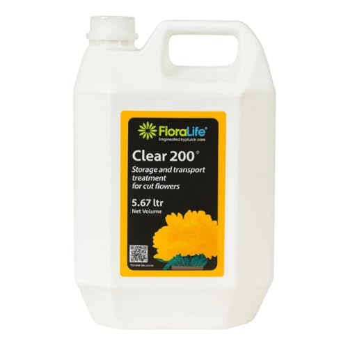 Image of Oasis FloraLife Clear 200, Solution To Keep Cut Flowers Fresh During Storage & Transport (H-200) 5ltr 1 Bottle