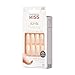 KISS Salon Acrylic Press On Nails, Nail glue included, 'Strong Enough', White, Long Size, Coffin Shape, Includes 28 Nails, 2g Glue, 1 Manicure Stick, 1 Mini File