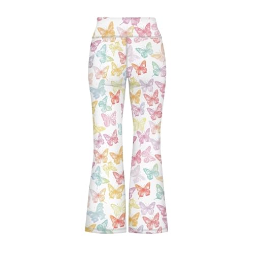 Image of Girls Flare Leggings 5-14T Cute Bell Bottoms for Girl Yoga Pants for Gym