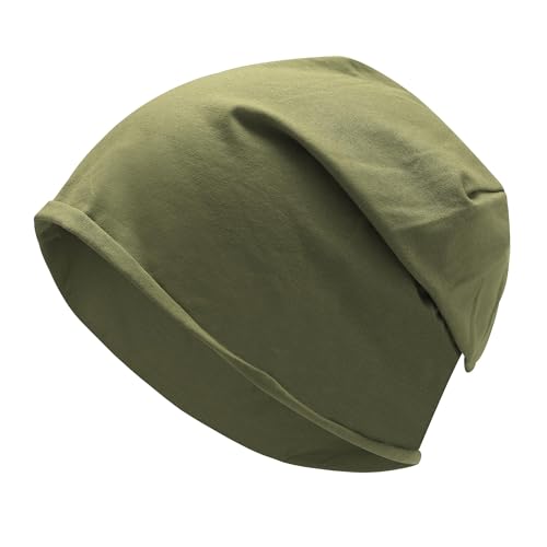 Image of ZLYC Cotton Thin Slouchy Beanie Hat for Men Women Fashion Soft Stretch Knit Skull Cap