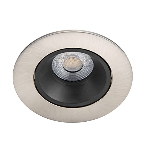Philips LED Einbauspot Abrosa, nickel, 9W, IP44 Schutzart, dimmbar, warmweißes Licht (2.700K)