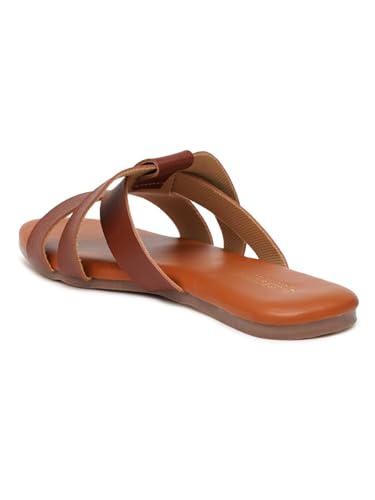 Image of Women's Tread Flat Sandals Lightweight & Flexible Comfortable Design Anti-Skid Sole Versatile Style For Girls /Ladies