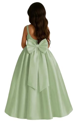 Satin Flower Girl Dresses First Communion Dress for Girls Formal Gown 15 Quinceanera Birthday Dress