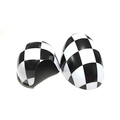 サイドミラーカバー Compatible With Mini For Cooper For One S For JCW F54 F55 F56 F57 F60 2015-2019 車外バックミラーカバーバックミラーシェルと光穴付き(Color 4)
