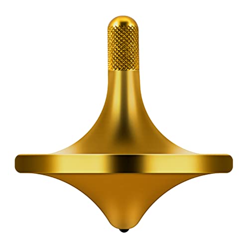Image of Stainless Steel Spinning Top,Exquisite EDC Fidget Toy (Bronze, L) | Perfect Balance Well Made Metal Desk Toy Spin Long Time Over 6 Minutes Great Value Durability Funny well-built best spinning