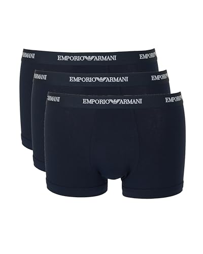 Emporio Armani Man's Core Logoband Lot de 3 Boxers Bleu Taille S, Armani Blue/Armani Blue/Armani Blue, S