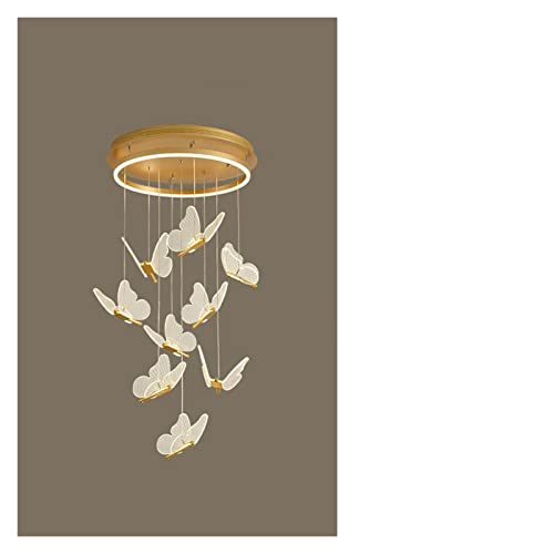 Ceiling Chandelier, LED _ VfA v y_g ͂]KiɑΉ o^tCƖ KiɑΉ tg B fvbNX rO [ɑΉ(9headsd50xh120cm,WarmWhite)