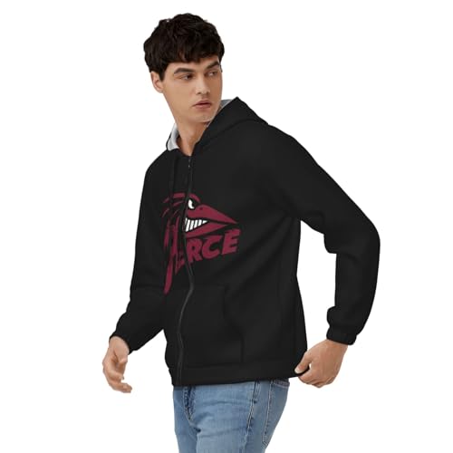 Franklin Pierce University Men'S Hooded Zipper Cardigan Casual Hooded Sweatshirt Long Sleeved With Pockets3