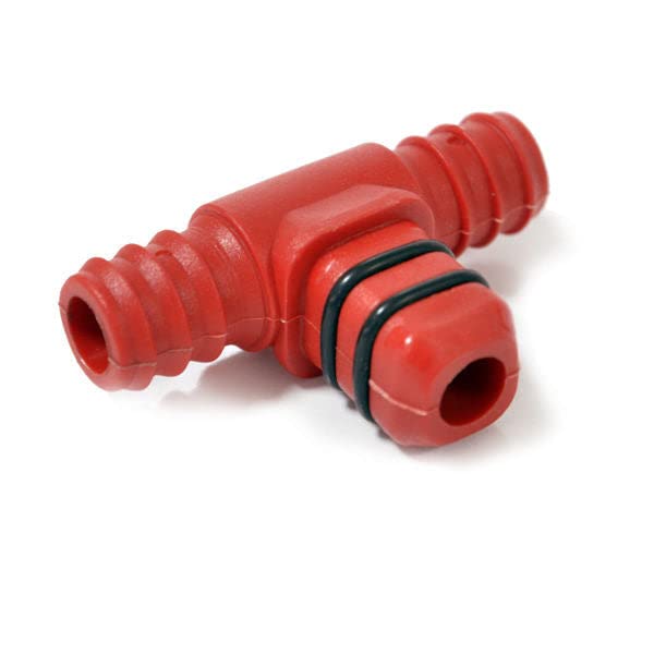 “T” Ending Connector (Fits: 22x22 MM PVC Pipe), Create Custom Drinker Setup, Allows Hose to Connect Vertically and Horizontally