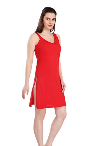 Image of Splash Cotton Rich Camisole Slip for Women| Long Kurti Slip /Suit Slip /Camisole Slip Knee Length - 139
