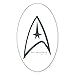 CafePress USS Enterprise Autocollant ovale pour pare-chocs de voiture