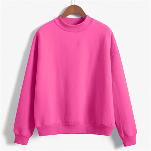 Sweatshirts for Teen Girls Mock Neck Drop Shoulder Long Sleeve Big Kids Pullover Cozy Casual Fall Winter Sweater Tops2