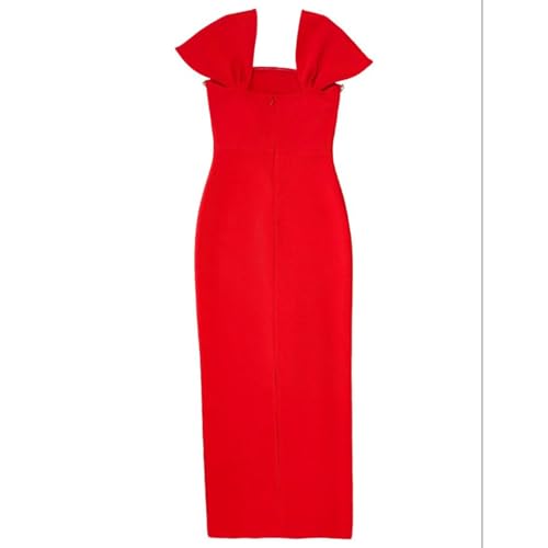 Qianly Vestido Vermelho para Eventos de Dramatização E Cosplay de Natal, S