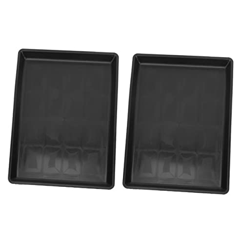 CIYODO 2Pcs Black Pet Toilet Trays Durable Dog Bedpan for Cages Stain Easy to Clean Pet Cage Accessory