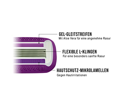 Rasierklingen für Gillette Venus, Plastikneutral Swirl und Smooth, 12 Ersatzklingen Damen mit 4-fach Klinge - Image 4