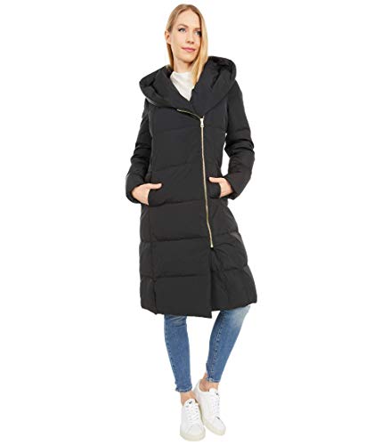 Cole Haan Women's Long Size Zip Hooded Quilted Down Coat2