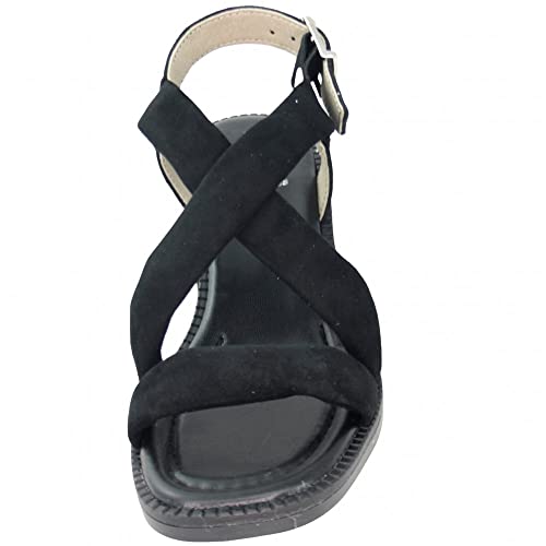Sandales en cuir noir Dorking D9067 chic pour tous les événements