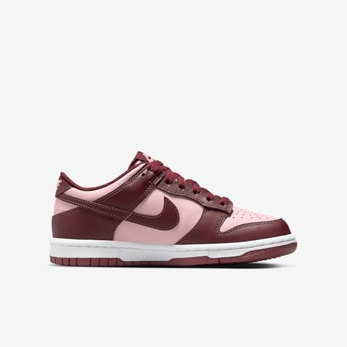 Nike Dunk Low Big Kids' Shoes (FB9109-600, Dark Team Red/Echo Pink/White/Dark Team Red)3