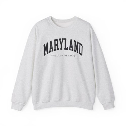 CUSTOMI Maryland Adult Unisex Crewneck Sweatshirt Ash L