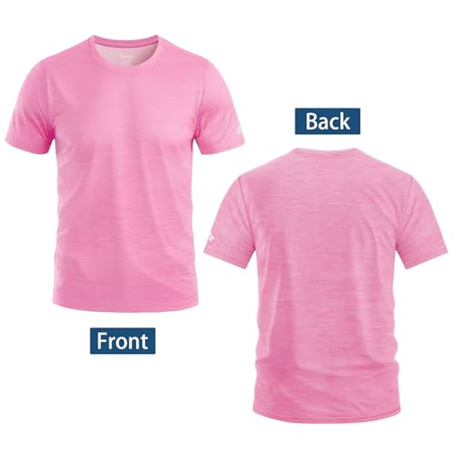 Zengjo Athletic Shirts for Men Quick Dry Short Sleeve Running Workout Gym T-Shirts Moisture Wicking Crewneck Tee4