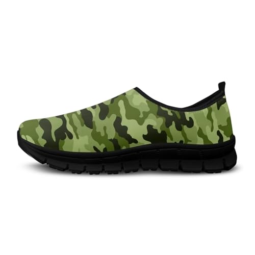 Camouflage Mens Casual Running Shoes Non-Slip Comfy Athletic Sneakers Breathable Leisure Walking Shoes Lightweight Gym Sneakers Size 5-143