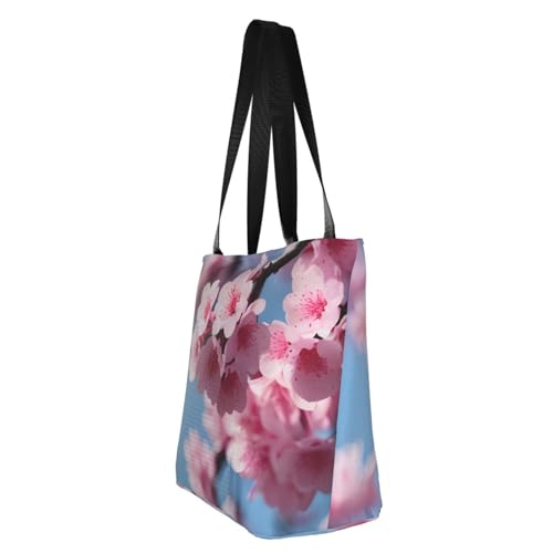 Cherry Blossoms Print Comfortable Shoulder Bag Summer HandbagTravel Beach Work Daily Use Versatile Carry4