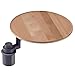 Rv Dinette Table, Car Tray & Car Desk for Laptop, Snap On Tea Drinking, 360° Rotating Wood Cup Holder Table, Steering Wheel Tray, Cars Accessories, 5KG Load，Multi Purpose Organizer(Natural)