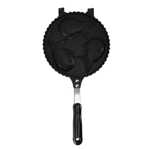 GRCFUMO Fish Waffle Maker Ban, fabricante de gofres de aleación de aluminio, Taiyaki Fish Fish Fish Port Parting For Home Kitchen Restaurant Snack Stand Cake Shop