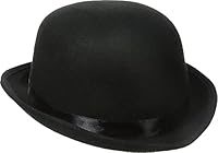 Algopix Similar Product 2 - jAc Black Felt Bowler Derby Hat Costume
