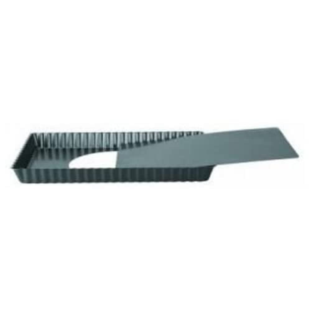 Ibili 823528 - Molde Rectangular antiadherente rizado Fondo móvil Moka 20 x 28 cm