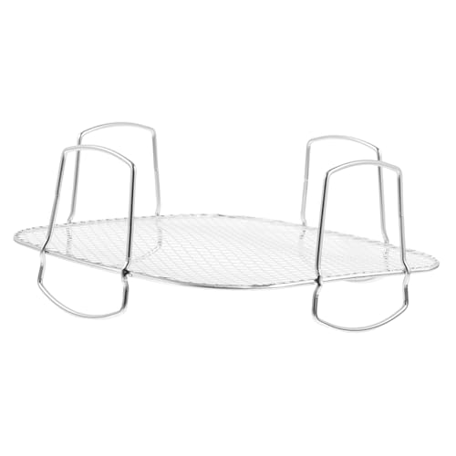 SOLUSTRE Stainless Steel Grill Rack for Air Fryer Household Steaming Bracket with Design for Even Heating Cooking Accessory for Efficient Meal Prep