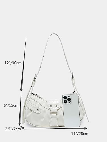 Image of Verdusa Women's Pleated Shoulder Bag PU Leather Clutch Handbag