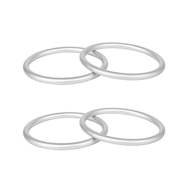 Jubaopen 4 Stück Baby Sling Ringe Trageschlaufen Ringe Baumwolle Wrap Aluminium Ringe Tragegurt für Verwendung Mit…