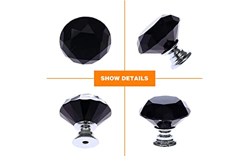 Ruiao 8 pomelli per cassetti in lega e cristallo