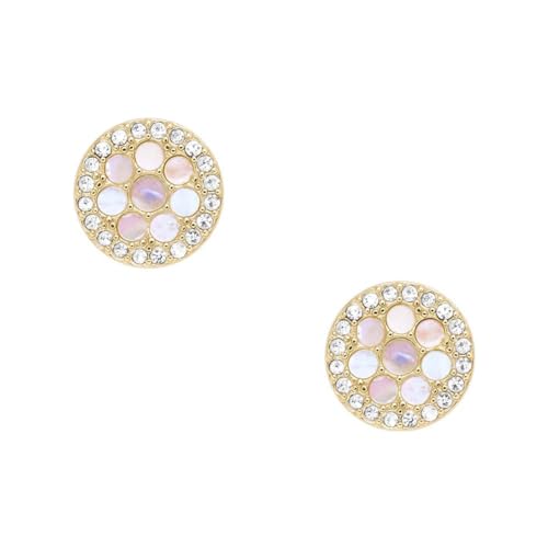 Fossil Damen Ohrringe aus goldfarbenem Edelstahl mit...