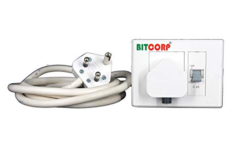 Image of BITCORP 16A Heavy Duty Power Extension Board with Multi Socket, 5000W, 20 Meter 4.0mm Electric Cord for AC, Refrigerator, EV Charger, Washing Machine, Geyser