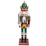 OSALADI Decoración Navideña de Cascanueces de Madera Pintura Brillante 30Cm para Mesa y Oficina en Navidad