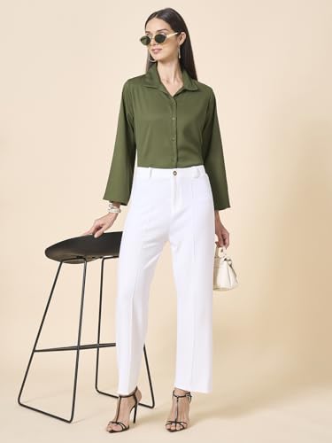 Image of Style Quotient Women Solid Regular Fit Shirt