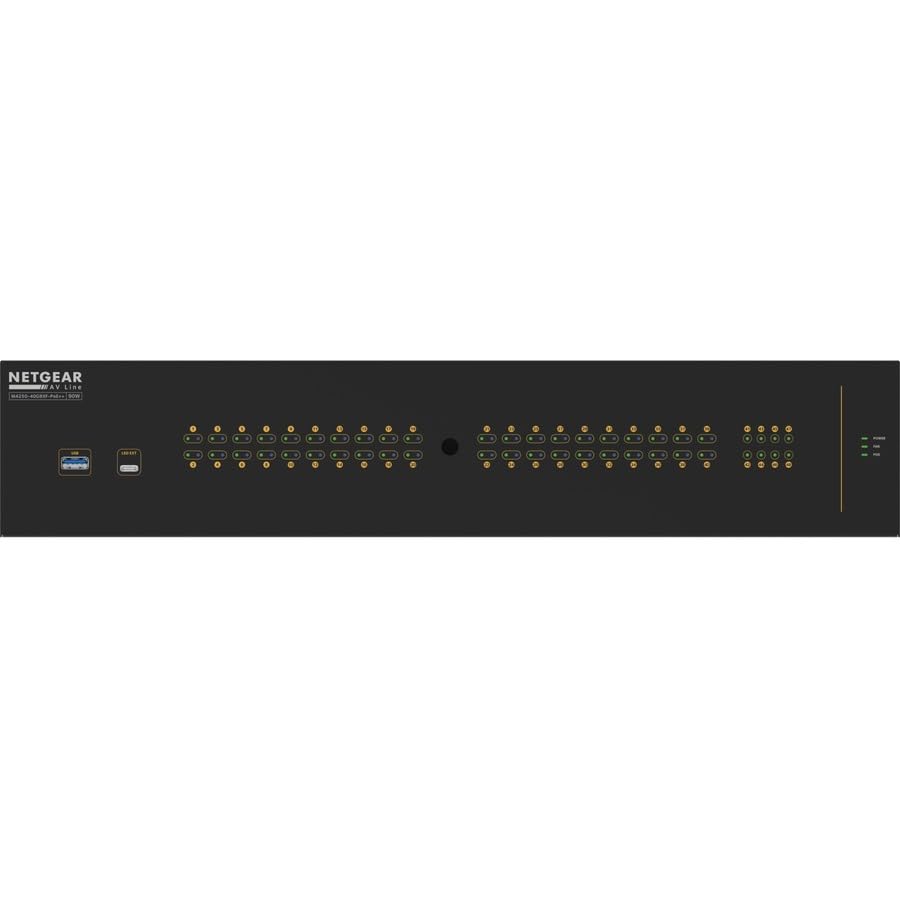 Image of NETGEAR AV Line M4250-40G8XF-PoE++ 48 Port Switch GSM4248UX-100NAS | L3 Managed | 40x1G PoE++ 2880W and 8x10G SFP+ | Rack-Mountable | Cloud Care's 3 Year Warranty SupportPlus Included
