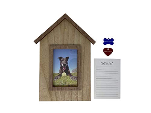 Dog Picture Frame in the Shape of Dog House; Dog Lover Gift or