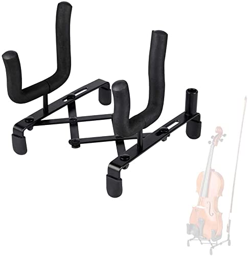 Aileen STV35 Foldable Violin Stand with Bow Holder, Lightweight and Portable