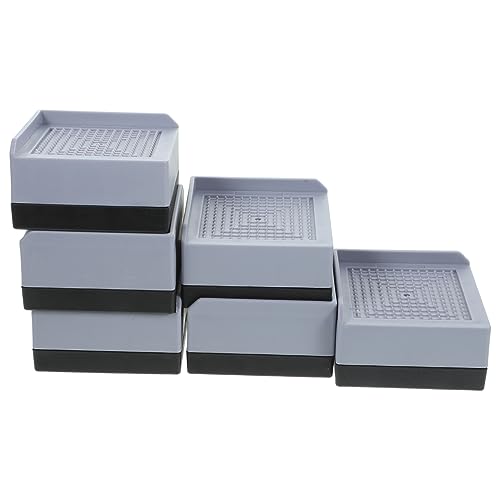 KALLORY 6pcs Heavy Duty Bed Risers - Design for Sofas Tables and Desks for Enhanced Height and Storage Space Furniture Supports for Easy Cleaning and Scratch